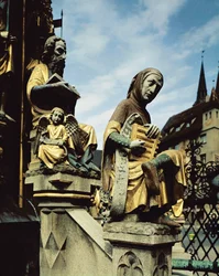 De Schoner Brunnen fontein, detail